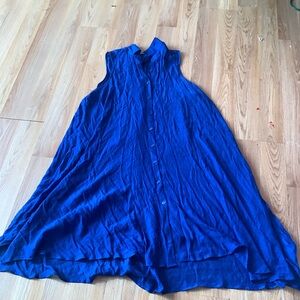 Short sleeve blue sundress